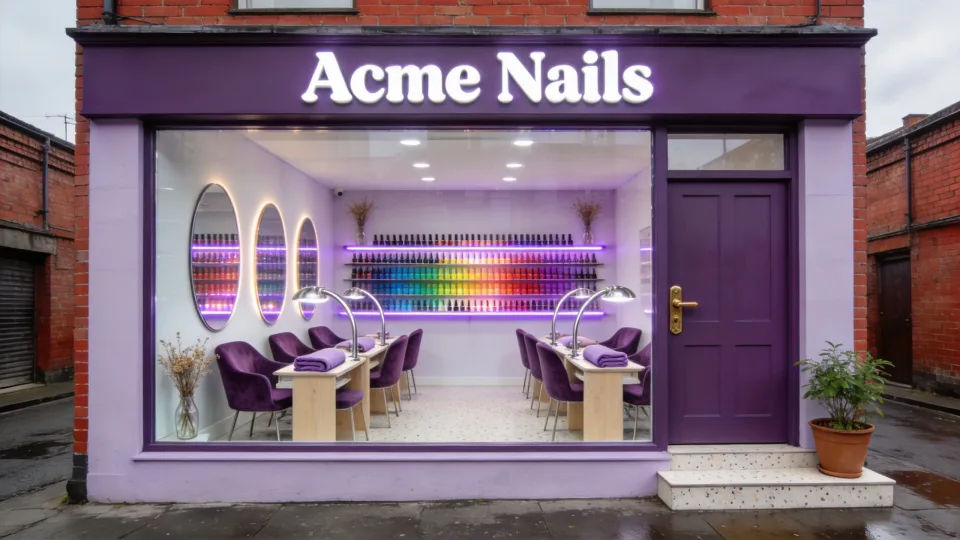 The Acme Nails shopfront in the Northern Quarter