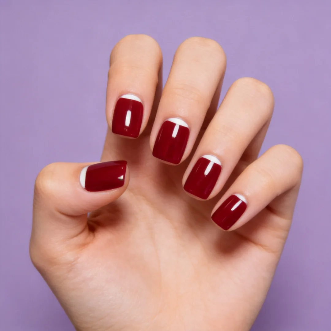 Colour wall - cherry red gloss nails
