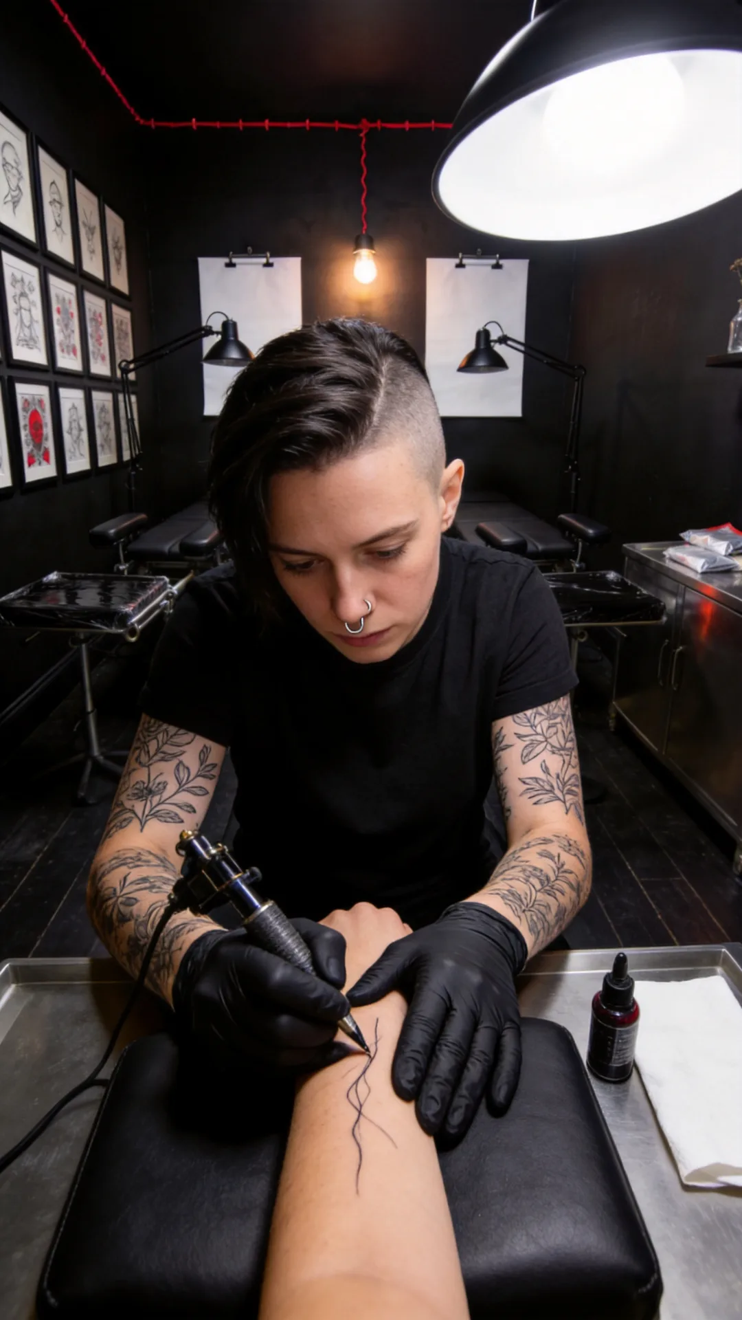 Small Tattoo - fine linework in progress