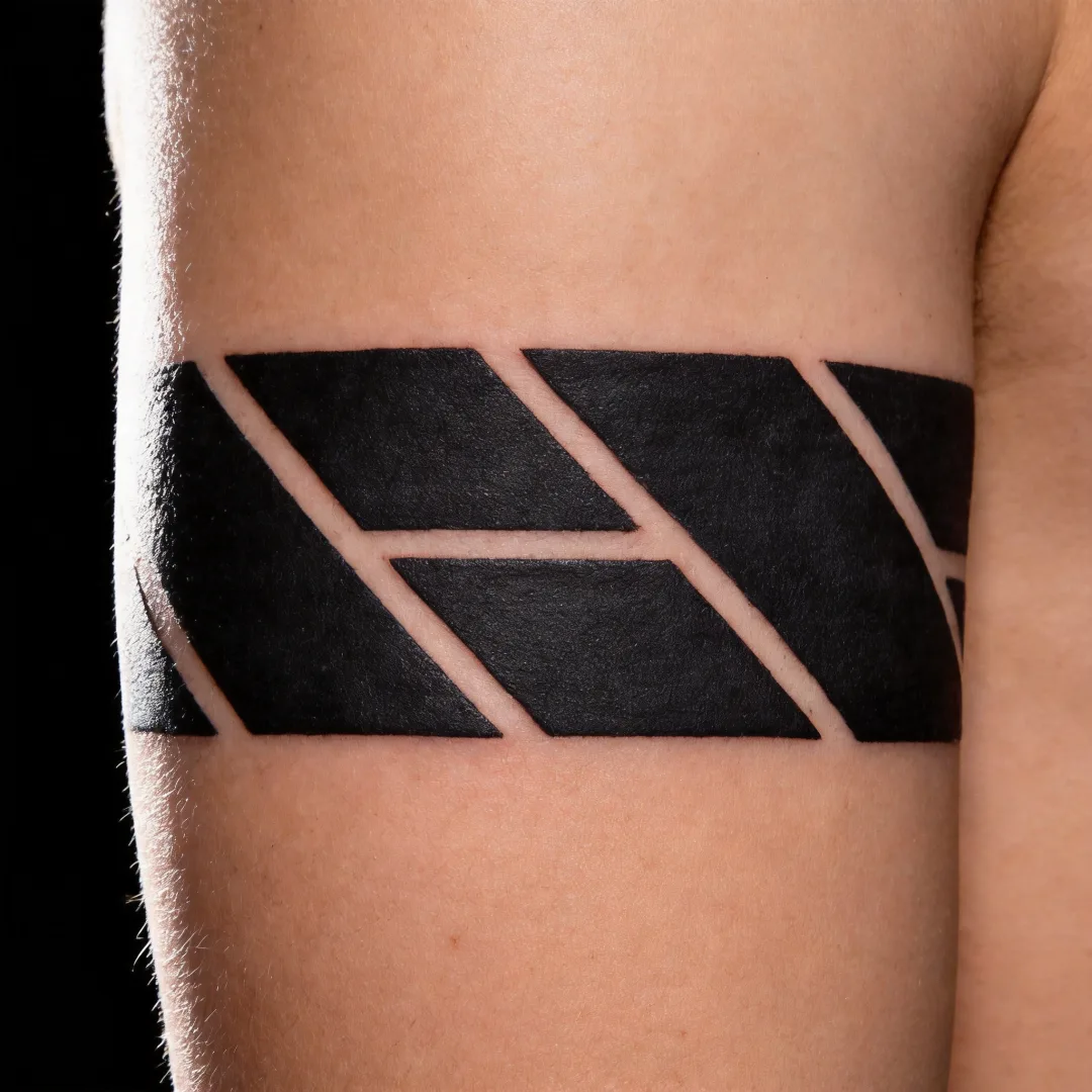 Healed work - geometric blackwork band