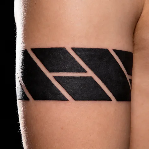Healed work - geometric blackwork band