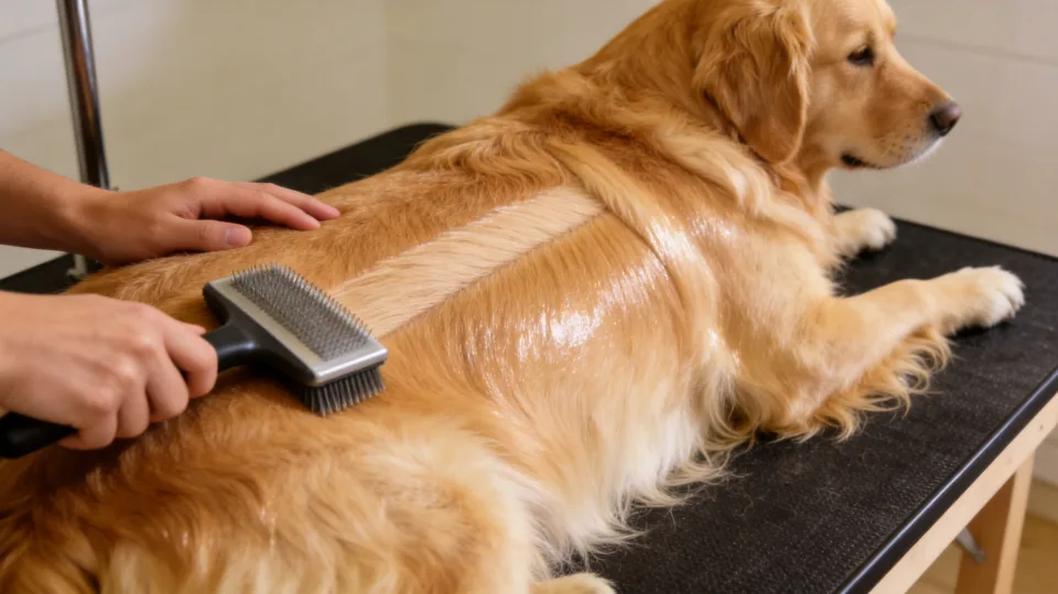 Brushing out a clean coat